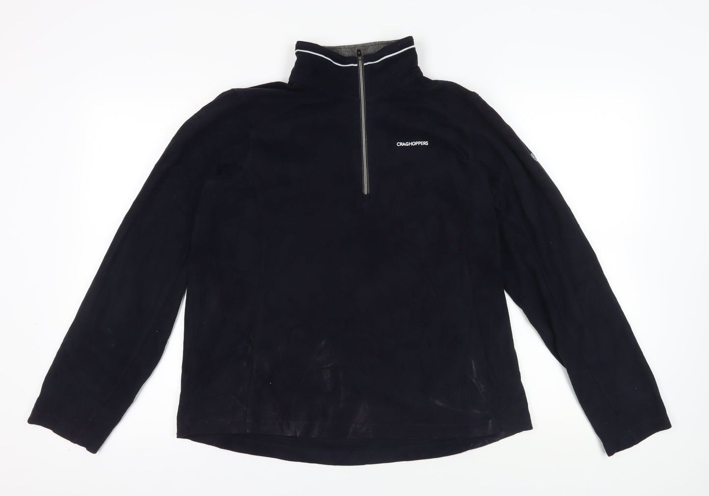 Mens UK Size M Craghoppers Black 1/4 Zip Sweatshirt