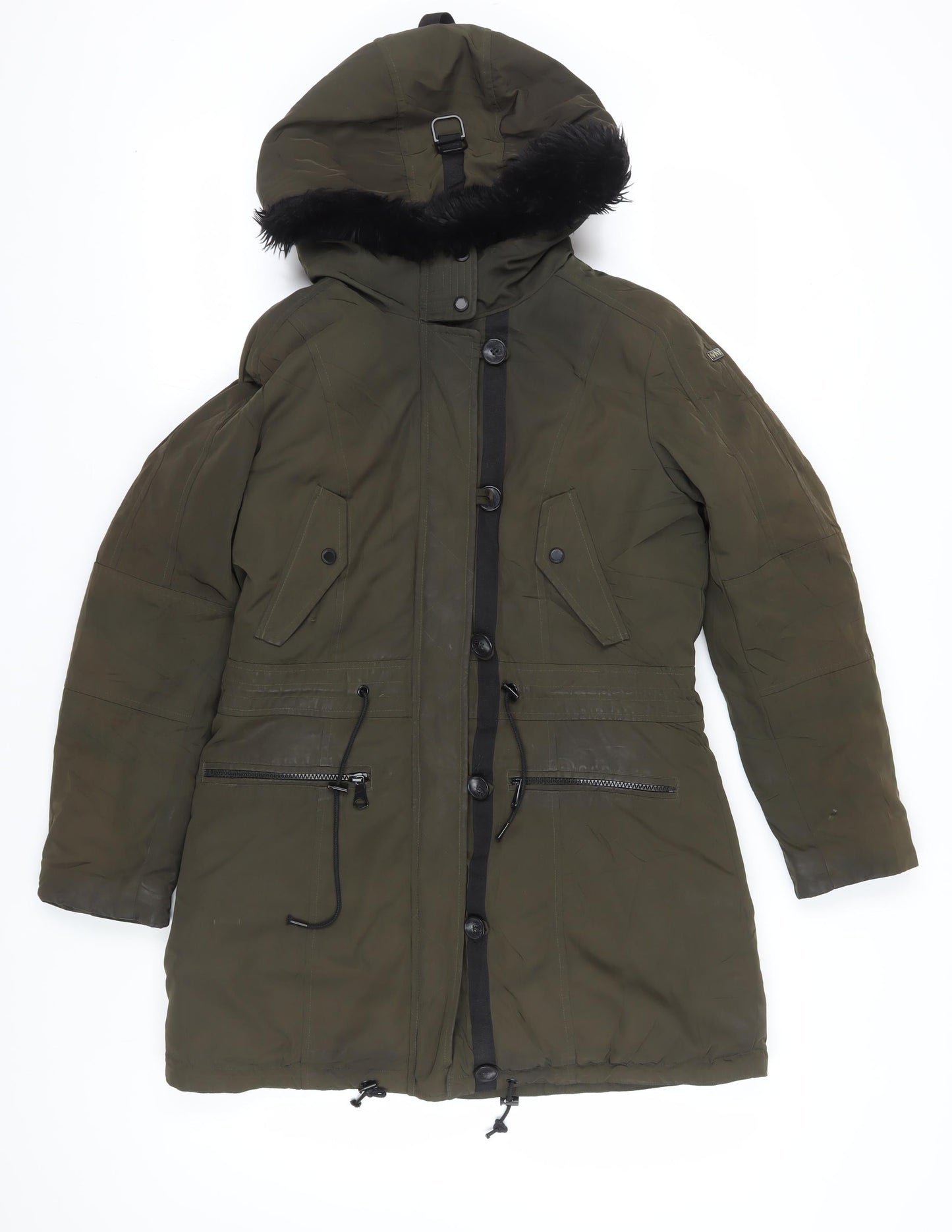 Womens UK Size S Marc New York Green Parka Coat