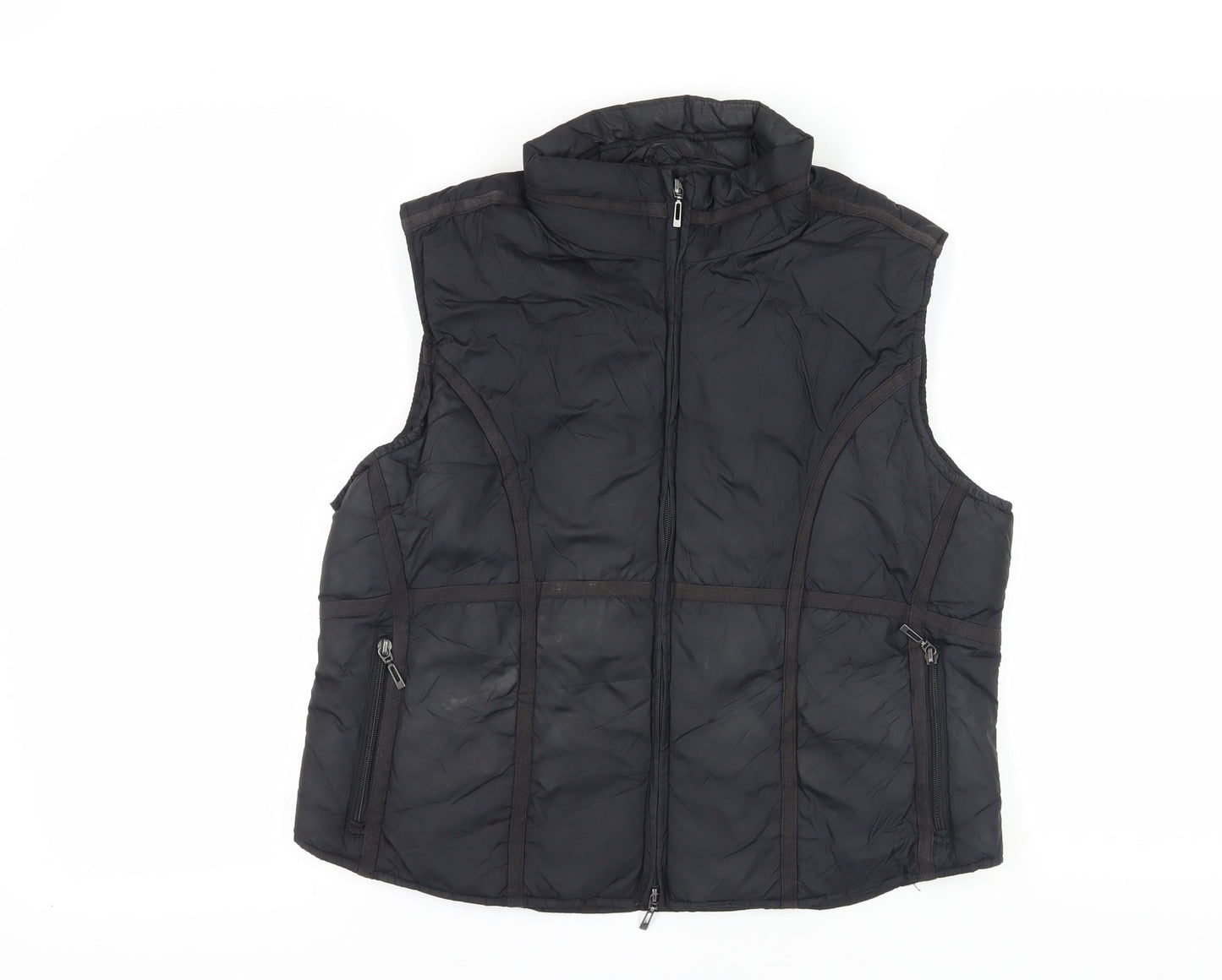 Sapphire Sky Black Gilet Women's M/L Casual Zip