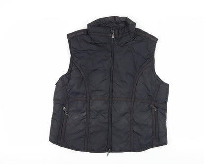 Sapphire Sky Black Gilet Women's M/L Casual Zip