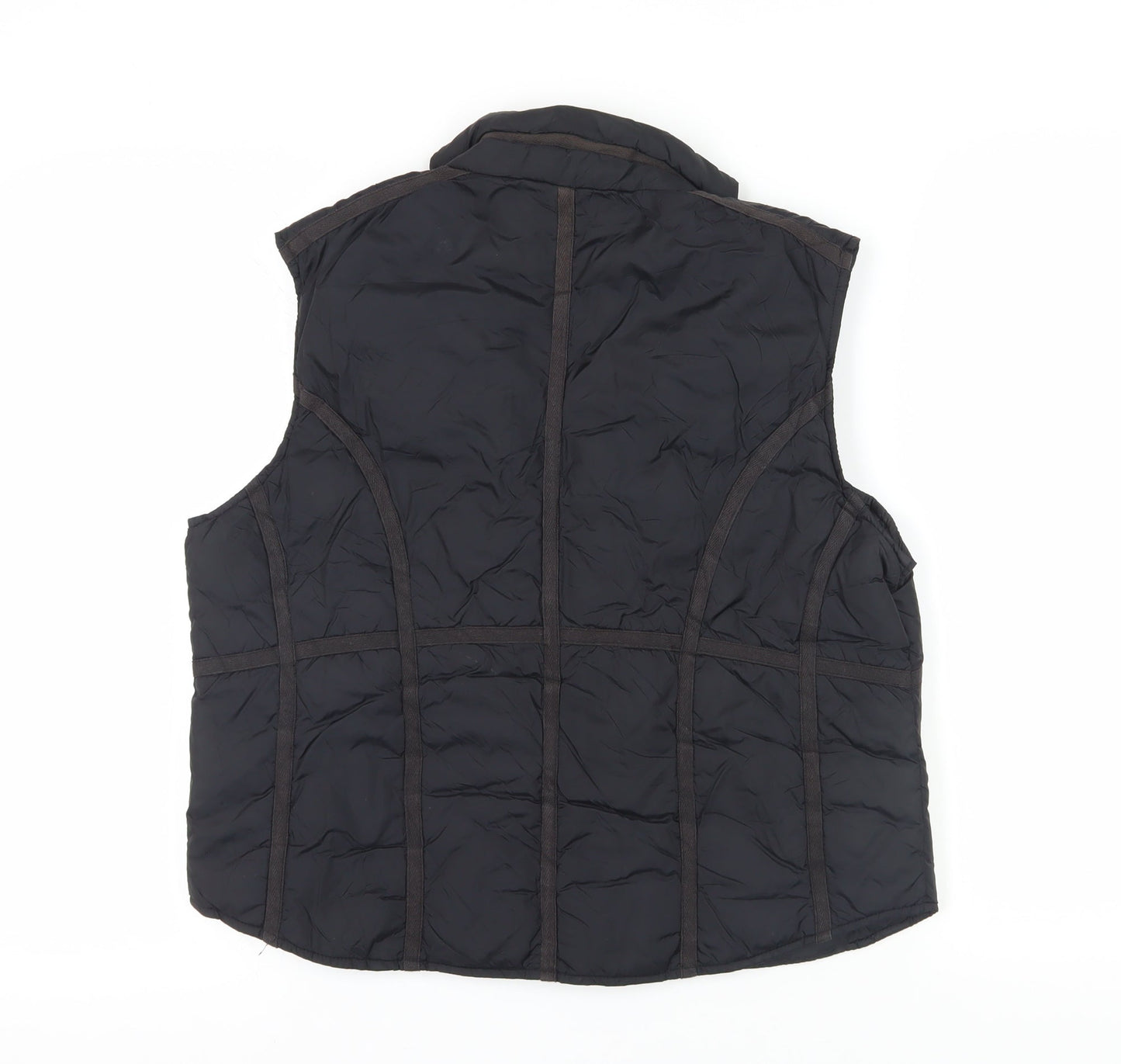 Sapphire Sky Black Gilet Women's M/L Casual Zip