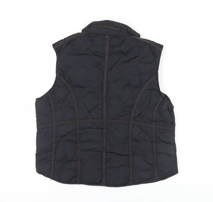 Sapphire Sky Black Gilet Women's M/L Casual Zip
