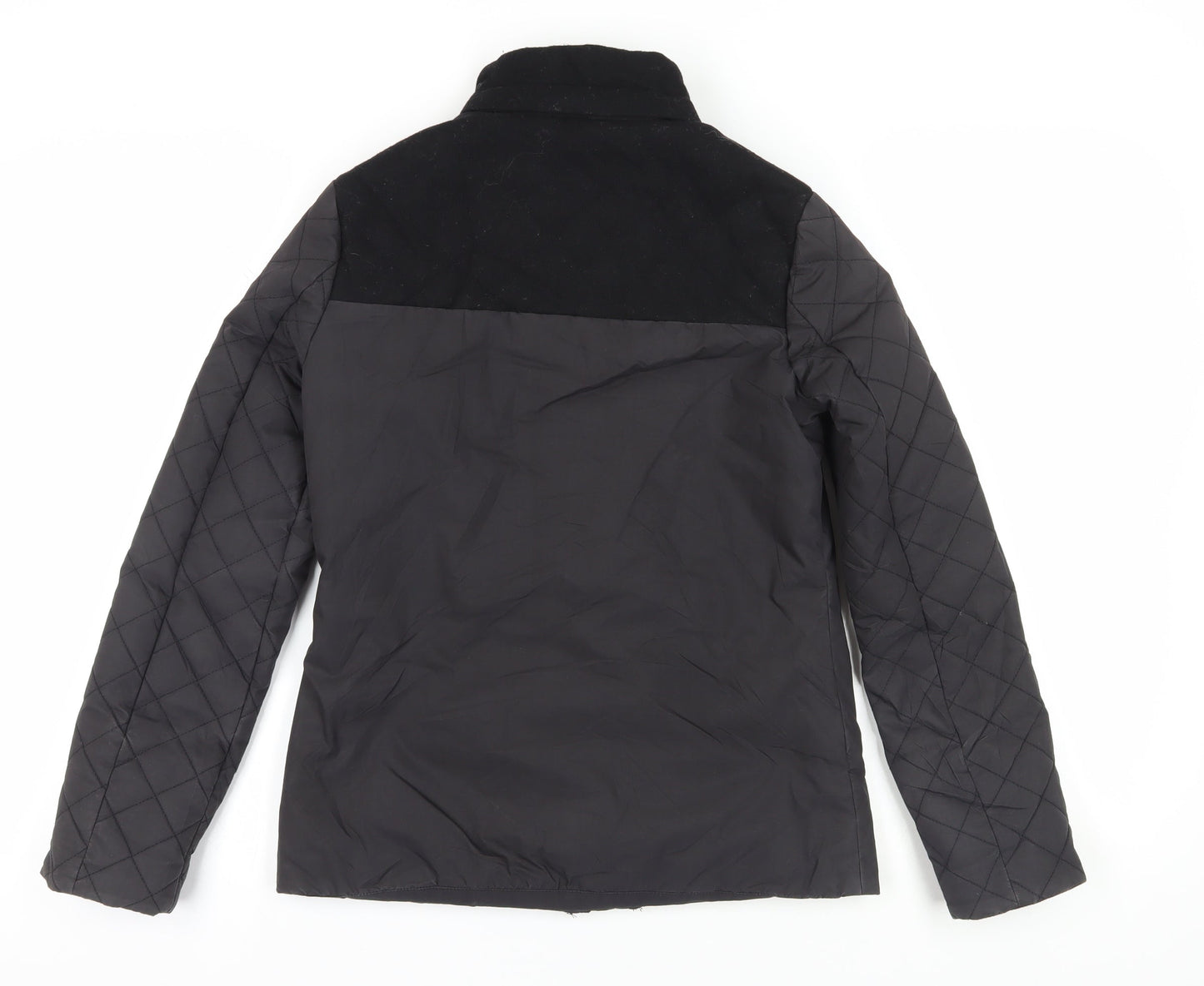 Womens UK Size 6 Jack Wills Black Quilted Coat