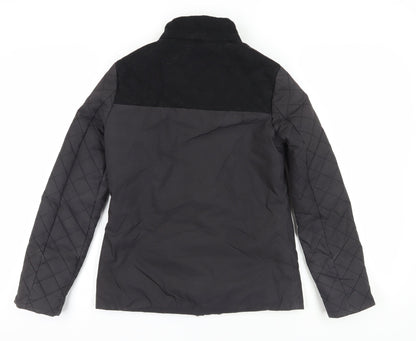 Womens UK Size 6 Jack Wills Black Quilted Coat