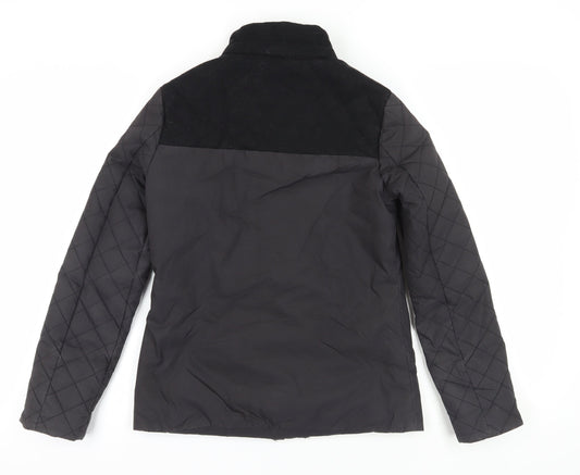 Womens UK Size 6 Jack Wills Black Quilted Coat