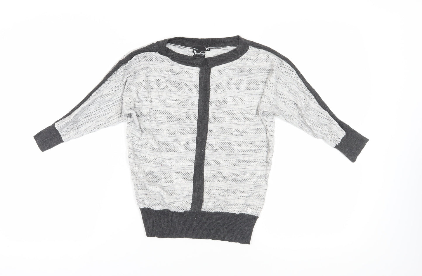 Womens UK Size XS Firetrap Grey Cardigan Jumper