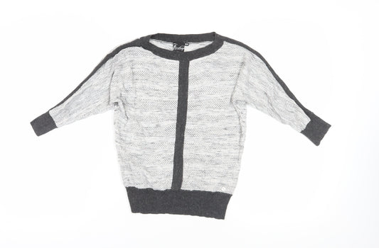 Womens UK Size XS Firetrap Grey Cardigan Jumper