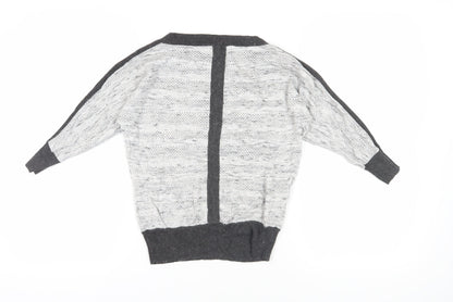 Womens UK Size XS Firetrap Grey Cardigan Jumper