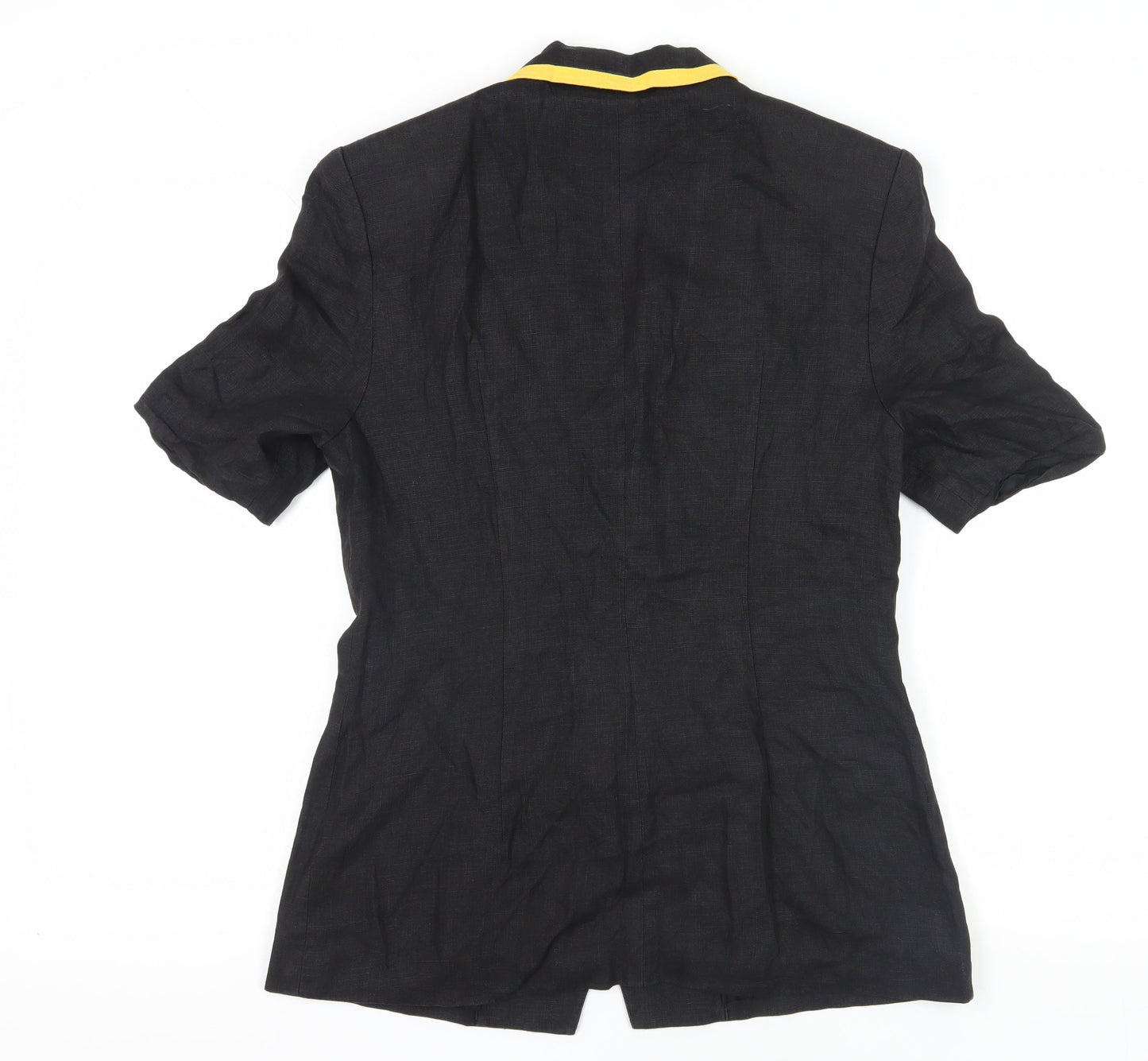 Barry Sherrard Women's Black Blazer Size 14 Linen Vintage