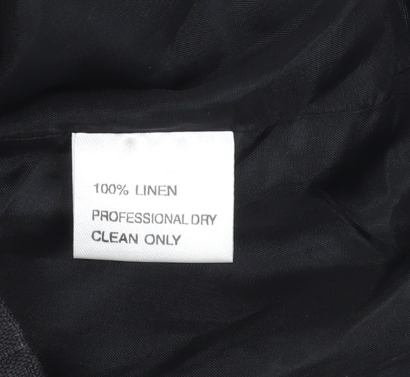Barry Sherrard Women's Black Blazer Size 14 Linen Vintage