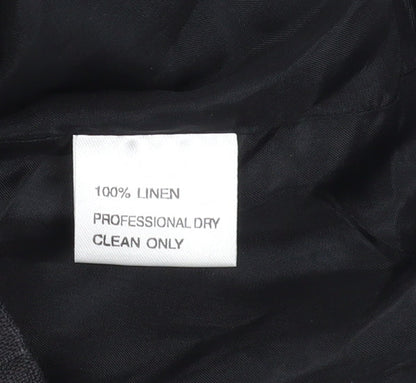 Barry Sherrard Women's Black Blazer Size 14 Linen Vintage