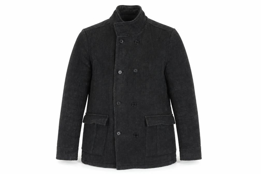 Mens UK Size M Austin Reed Black Pea Coat