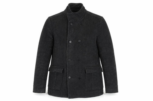 Mens UK Size M Austin Reed Black Pea Coat