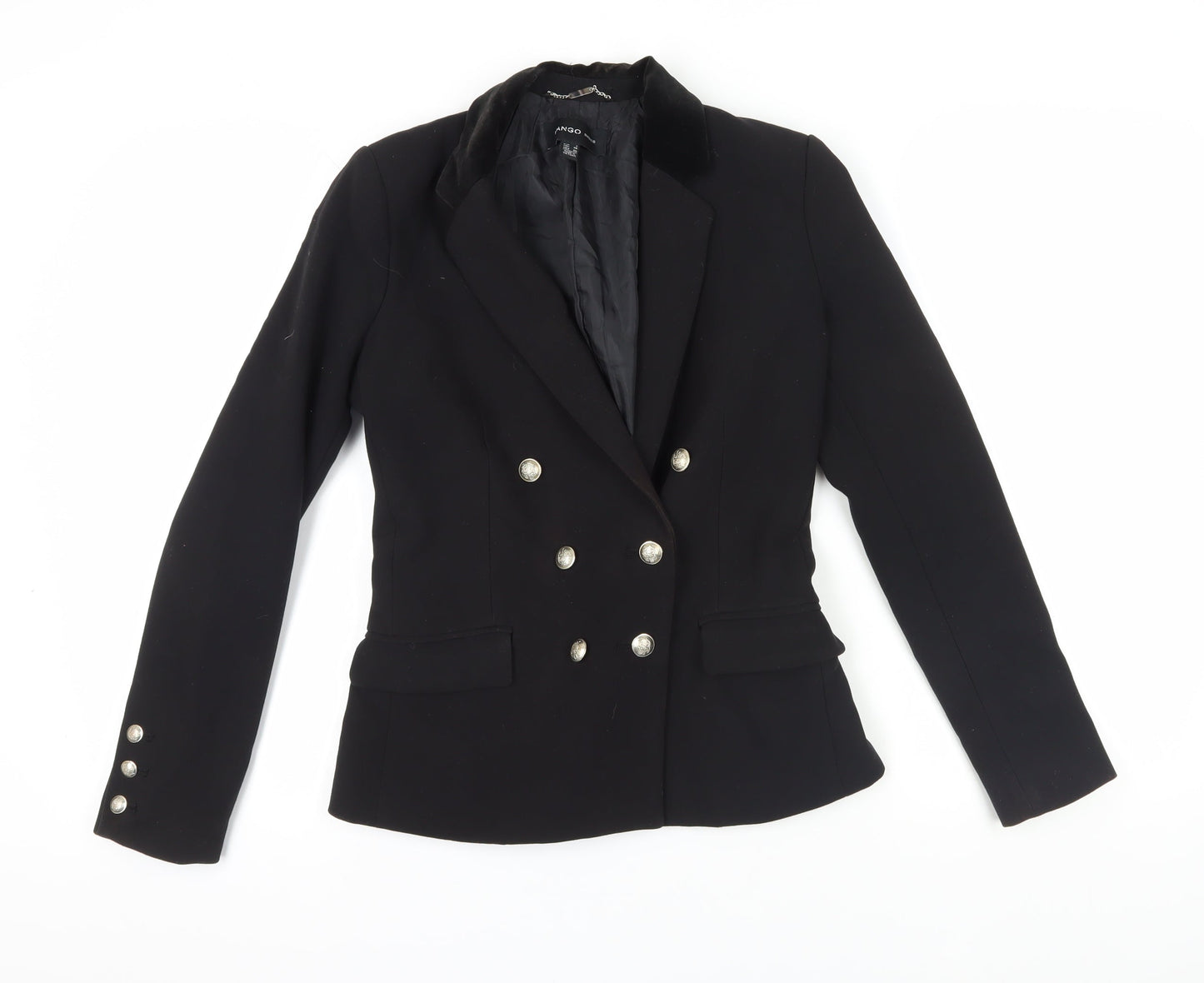 Mango Women's Black Double-Breasted Suit Jacket XS