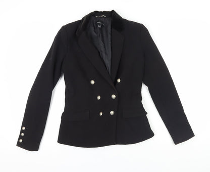 Mango Women's Black Double-Breasted Suit Jacket XS