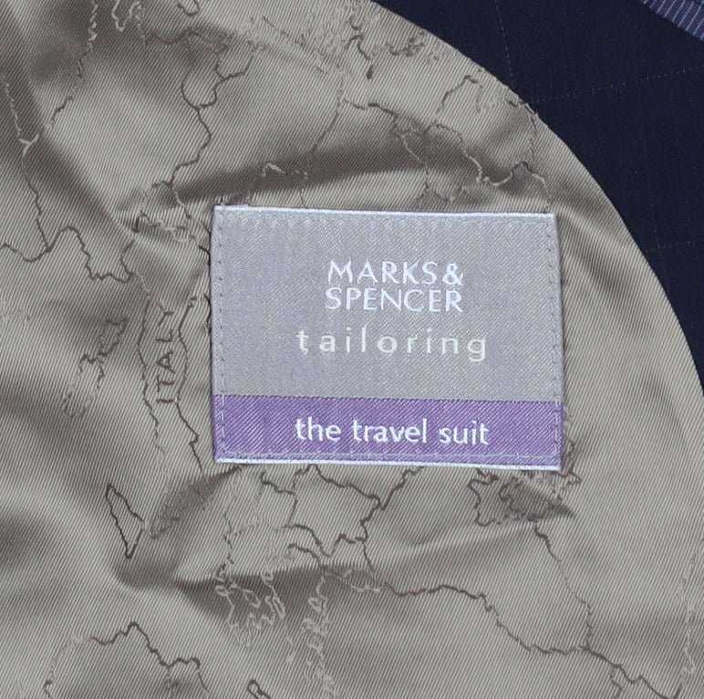 Mens UK Size 40 Marks and Spencer Regular Blue Suit Jacket