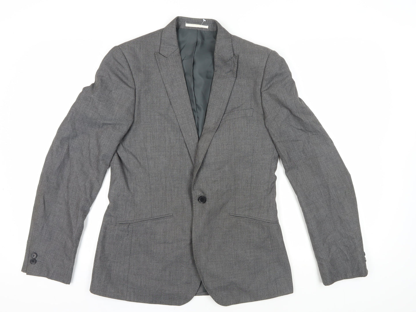 Mens UK Size 38 Moss London Regular Grey Suit Jacket