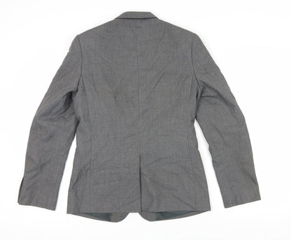 Mens UK Size 38 Moss London Regular Grey Suit Jacket