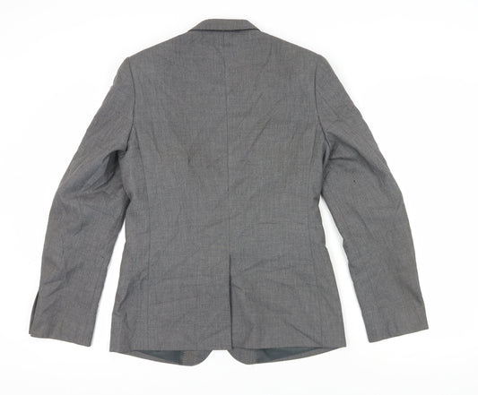 Mens UK Size 38 Moss London Regular Grey Suit Jacket