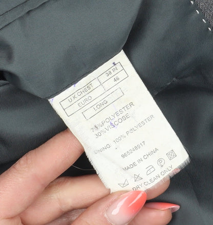 Mens UK Size 38 Moss London Regular Grey Suit Jacket