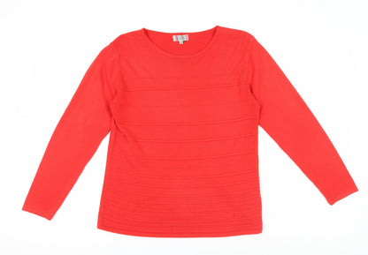 Womens UK Size M Dixie Red Pullover Jumper
