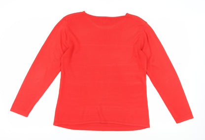Womens UK Size M Dixie Red Pullover Jumper