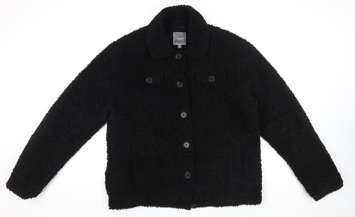 Urbancode London Women's Black Jacket L, Mid-Length Casual