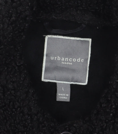 Urbancode London Women's Black Jacket L, Mid-Length Casual