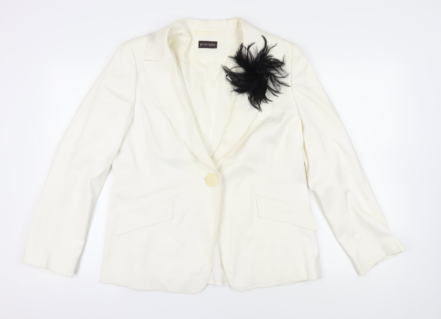 Principles Ivory Women's Regular Fit Blazer