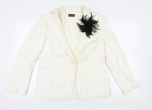 Principles Ivory Women's Regular Fit Blazer