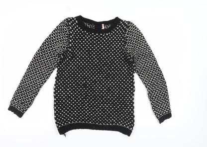 Womens UK Size S/M Sweewë Black Pullover Jumper