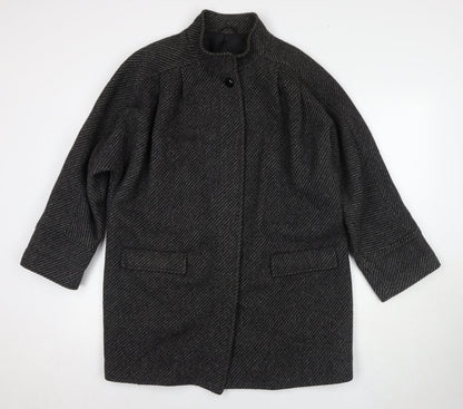 Marks and Spencer Women's Black Mid-Length Coat Size 12-14