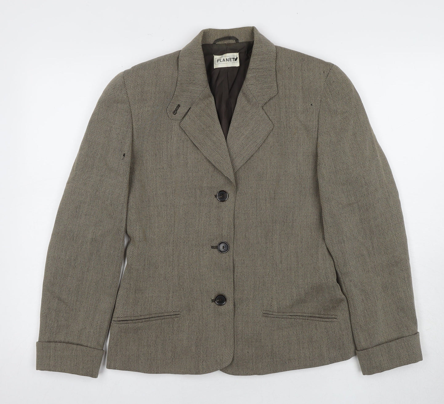 Womens UK Size 10 Planet Regular Grey Suit Jacket