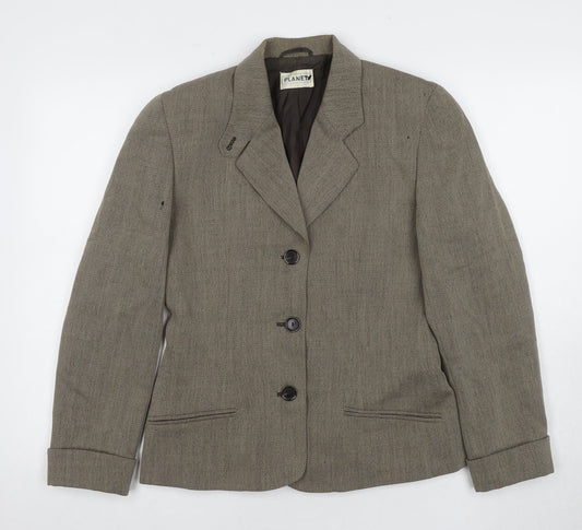 Womens UK Size 10 Planet Regular Grey Suit Jacket