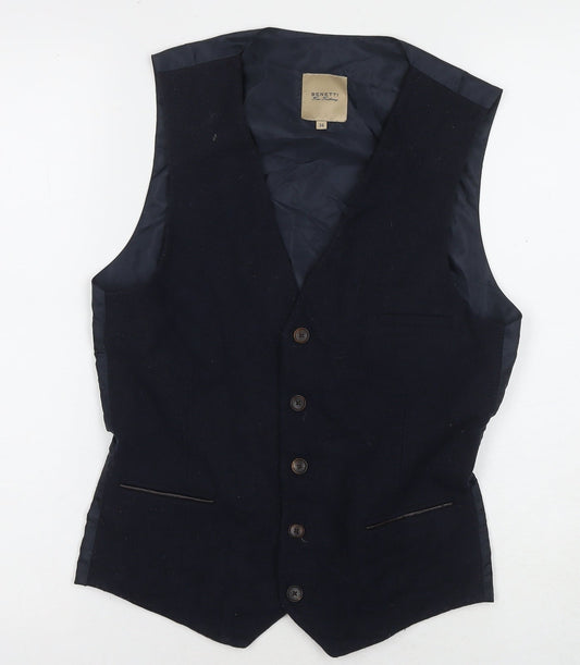 Mens UK Size 34 Benetti Regular Black Suit Jacket