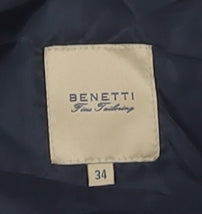 Mens UK Size 34 Benetti Regular Black Suit Jacket