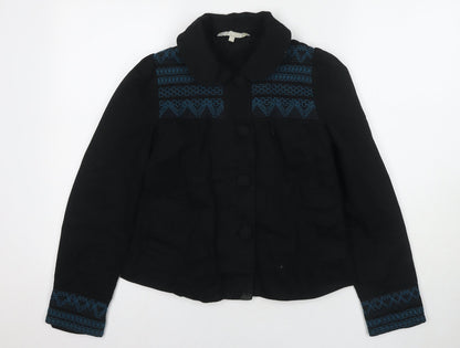Womens UK Size 10 Red Herring Black Basic Jacket