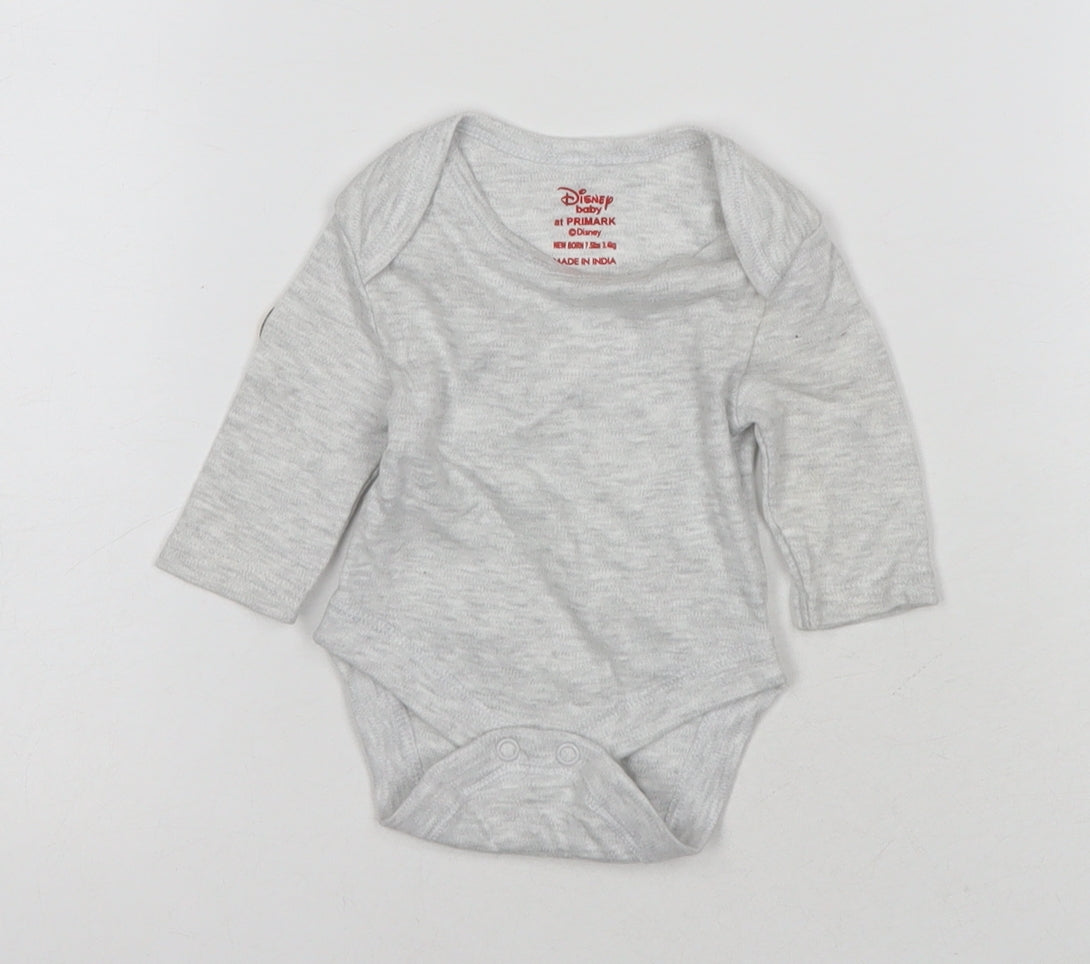 Disney at Primark Unisex Grey Newborn Babygrow Long Sleeve