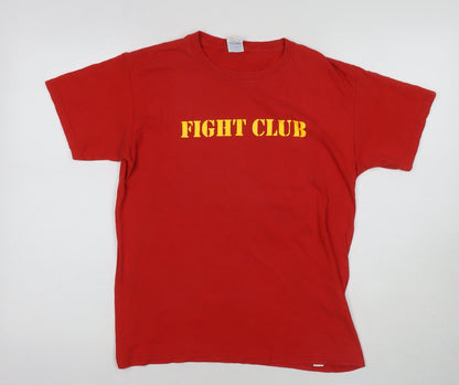 Gildan Boys Red Karate T-Shirt - Size L, Heavyweight Cotton