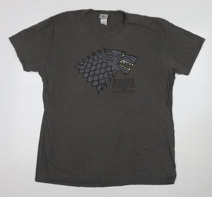 Unisex Adults UK Size 2XL Gildan Black  T-Shirt