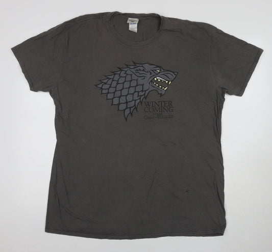 Unisex Adults UK Size 2XL Gildan Black  T-Shirt
