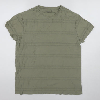 Dressmann Men's Green Crew Neck T-Shirt M