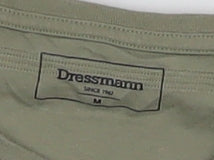 Dressmann Men's Green Crew Neck T-Shirt M