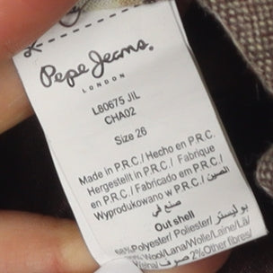 Pepe Jeans Womens Brown Chino Shorts, Size 26