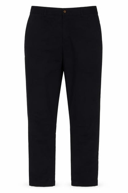 Front view of Hobbs Black Slim Chino Trousers, size S, unisex