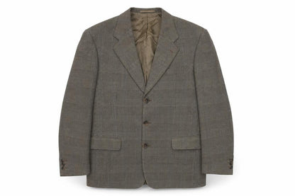 Cadenza Men's Brown Check Blazer, Size 48, Classic Style