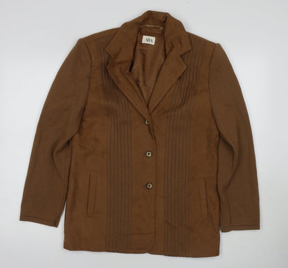 ARA Women's Wool Blazer, Brown, Size 12, Classic Style