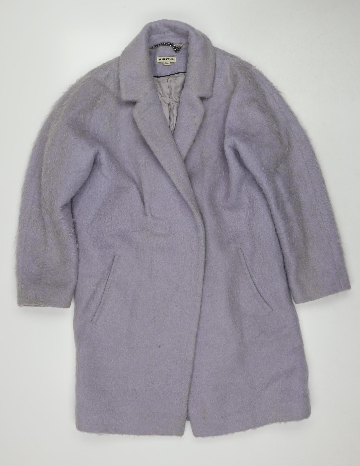 Womens UK Size M Whistles Purple Overcoat
