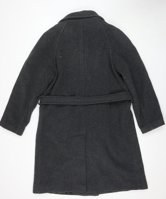 Womens UK Size UK 12 ANNE WEYBURN Black Overcoat