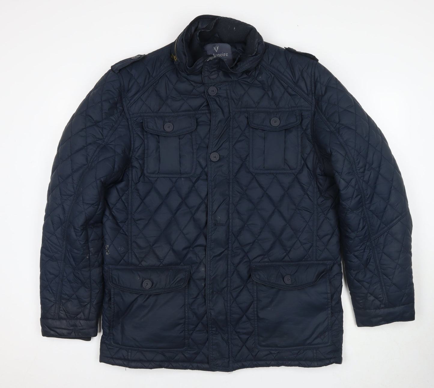 Mens UK Size XL Vedoneire Blue Quilted Coat